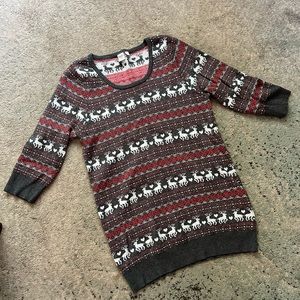 Twik 3/4 sleeve reindeer sweater, size XL